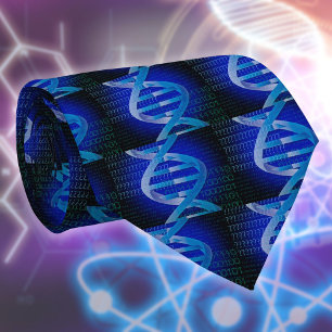 DNA ID Medical Science Blue ネクタイ