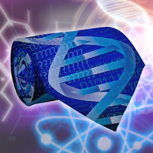 DNA ID Medical Science Blue ネクタイ