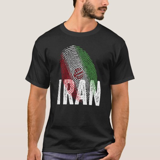 DNA Iranian Proud Iranian Cool Iran Flag Tシャツ (正面)