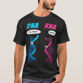 DNA RNAおもしろいデザイン男性女性生物学Bi Tシャツ (正面)