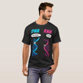 DNA RNAおもしろいデザイン男性女性生物学Bi Tシャツ (正面フル)