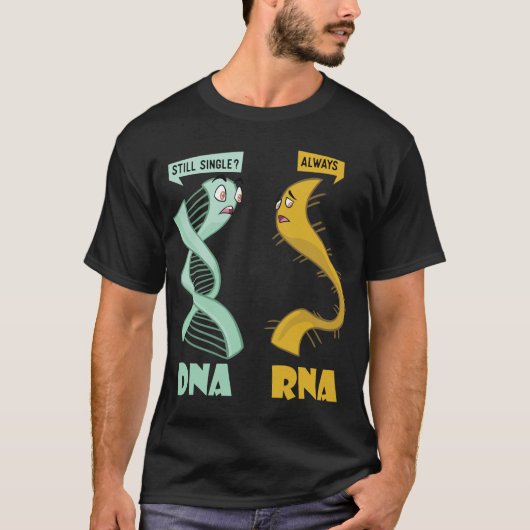 DNA RNA – 生物学おもしろい学生細胞Sci Tシャツ (正面)