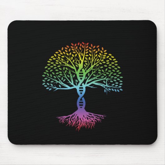 DNA Tree カラフル Meditation Yoga Zen Asana Gift マウスパッド (正面)