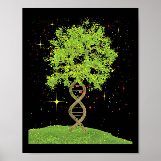 Dna Tree – 生物学生物学学生科学分野 ポスター (正面)
