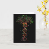 Dna Tree Genetic Funny Earth Day Plant A Tree Life カード (黄色い花)