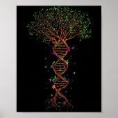 Dna Tree Genetic Funny Earth Day Plant A Tree Life ポスター (正面)