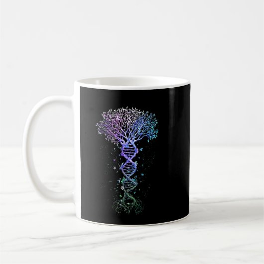 DNA Tree Life Earth Genetics Biologist Science Gif コーヒーマグカップ (左)