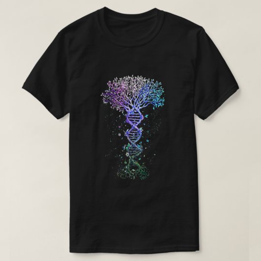 DNA Tree Life Earth Genetics Biologist Science Gif Tシャツ (デザイン正面)