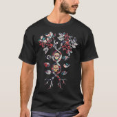DNA Tree Sugar Skull Mexico Calavera Dia De Los Mu Tシャツ (正面)