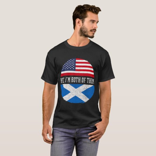 DNA USAアメリカ国旗メキシコ国旗の指紋Mex Tシャツ (正面フル)