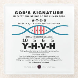 DNA-YHVHコード ガラスコースター