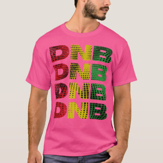 Dnbシャツレッドイエローグリーン抽象芸術ドラムNベース Tシャツ