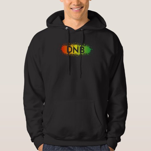 DNBドラムンベースジャングリストレッドイエローグリーン パーカ (正面)