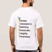 DNCのための本格的なTシャツ Tシャツ (裏面)