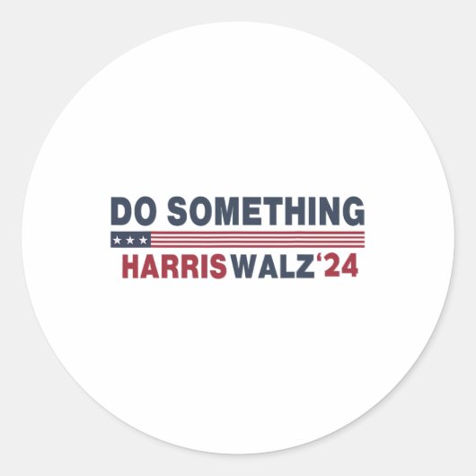 Dnc Do Something Vote Kamala Harris Wheimer 2024 F ラウンドシール (正面)