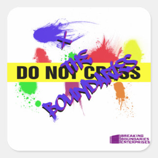 DNC/XtheBoundaries正方形ステッカー、光沢 スクエアシール