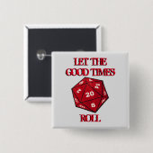 DnDサイコロ 缶バッジ (正面&裏面)