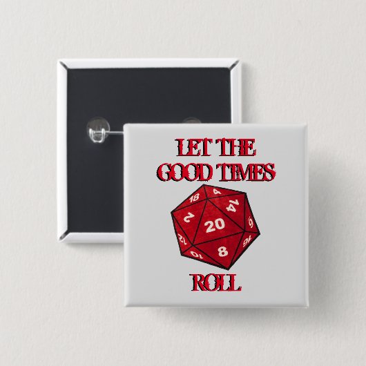 DnDサイコロ 缶バッジ (正面&裏面)