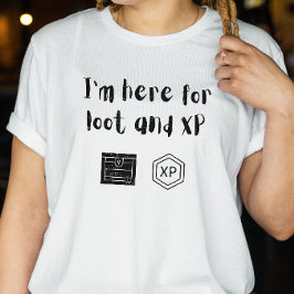 DnDシャツ – LootとXPの場合はここにいる Tシャツ