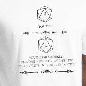 DnDシャツ – Nat 1 You Dies Hilarious Tシャツ