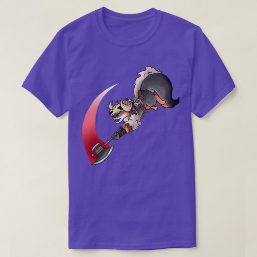 DnDバーバリアンキツネ Tシャツ (デザイン正面)