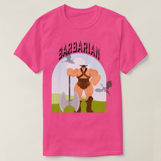 DNDバーバリアンクラス Tシャツ (デザイン正面)