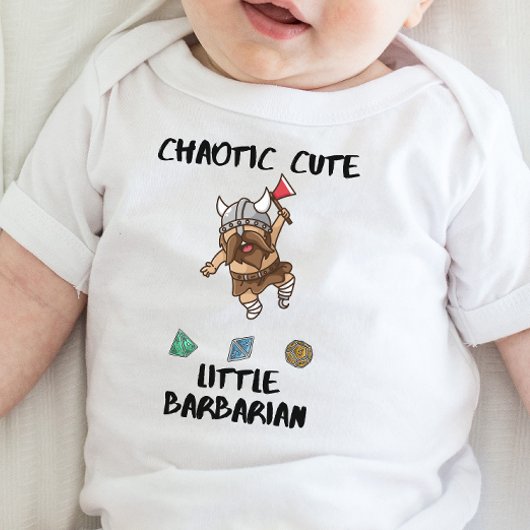 DnDベビー – カオスかわいい小さな野蛮人 ベビーボディスーツ