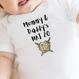 DnDベビー- Mommy & Daddy's Nat 20 ベビーボディスーツ