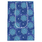 DnD誕生日パーティダンジョン&ドラゴンD20ブルー ミディアムペーパーバッグ (裏面)