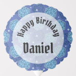 DnD誕生日パーティーD20サイコロブルー バルーン<br><div class="desc">おもしろいブルーD20パターンのダンジョン&ドラゴンズをテーマにした誕生日パーティーや他のお祝い。前面には文字が完全に編集可能でパーソナライズされたある。</div>