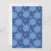 DnD 誕生日パーティー DnD D20 青いサイコロ 招待状 (裏面)