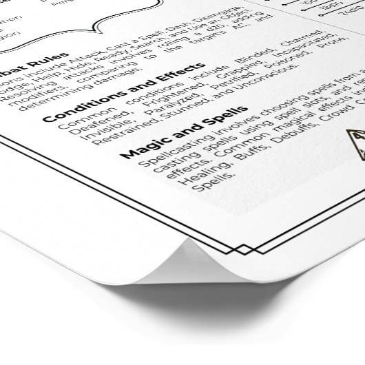 Dnd 5e Dungeon Masterクイックリファレンスガイド ポスター (角)