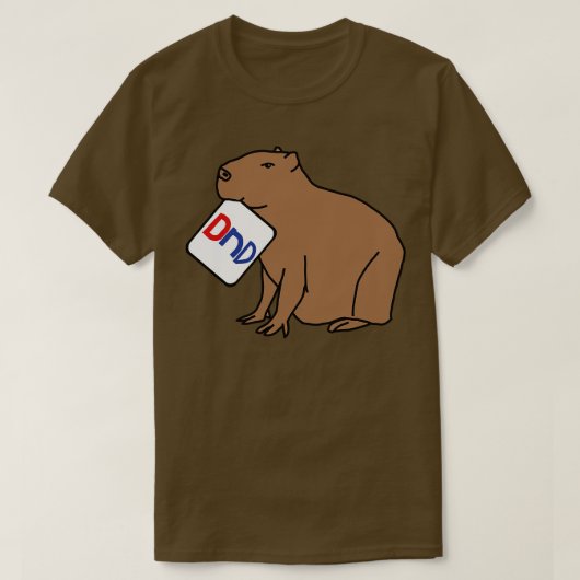 DND Capybaraがゲーム中に邪魔をしないと言う Tシャツ (デザイン正面)