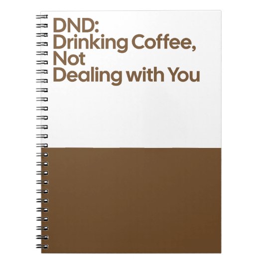 DND Drinking Coffee Notebook ノートブック (正面)