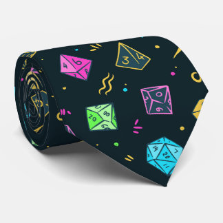 DnD NeckTie、D20サイコロパターン、ダンジョンマスターギフト ネクタイ