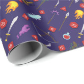 DnD RPGよくはしゃぐパターン ラッピングペーパー (ロールコーナー)