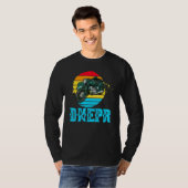 Dnepr 650 Cc – シデカル付きソビエト製バイク Tシャツ (正面フル)