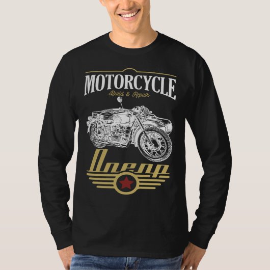 Dnepr Motorcycle Offroad Motorcycle Rider Tシャツ (正面)