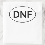 DNF – ステッカーがおもしろい完成し走なかった 楕円形シール (バッグ)