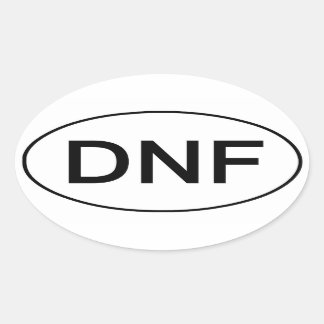 DNF – ステッカーがおもしろい完成し走なかった 楕円形シール