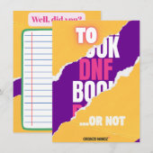 DNF Tracker for  Book Readers シーズンカード (正面/裏面)