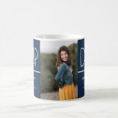 DNPブルーホワイト卒業写真Keepsake Coffee Mu コーヒーマグカップ (中央)