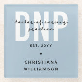 DNP看護カスタム練習医の卒業式 ガラスコースター (正面)