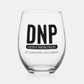 DNP看護カスタム練習医の卒業式 ステムなしワイングラス (正面)