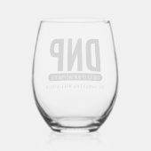 DNP看護カスタム練習医の卒業式 ステムなしワイングラス (裏面)