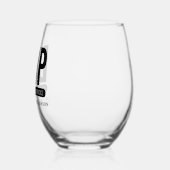 DNP看護カスタム練習医の卒業式 ステムなしワイングラス (左)