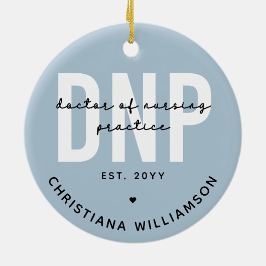 DNP看護カスタム練習医の卒業式 セラミックオーナメント (裏面)