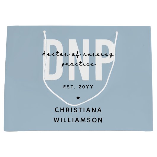 DNP看護カスタム練習医の卒業式 ラージペーパーバッグ (正面)