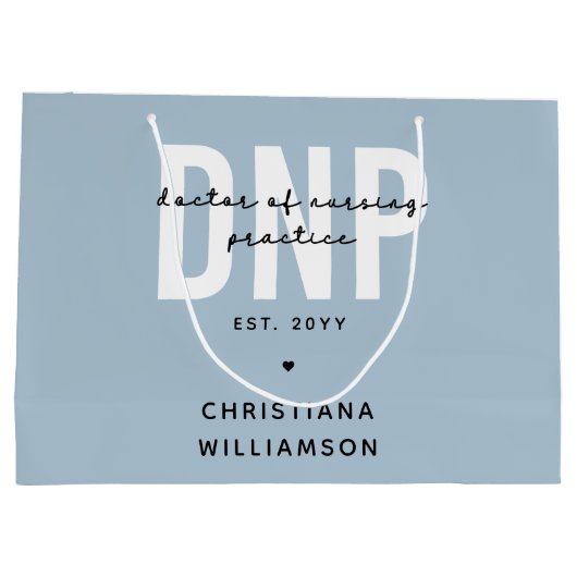 DNP看護カスタム練習医の卒業式 ラージペーパーバッグ (裏面)