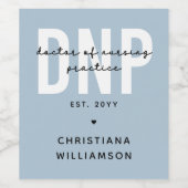 DNP看護カスタム練習医の卒業式 ワインラベル (シングルラベル)